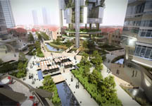 artist impression vertical farm architectuur visualisatie stedelijk gebeid shanghai