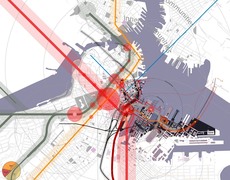 Urban Transport Volume Map Boston Sustainable Urban Development